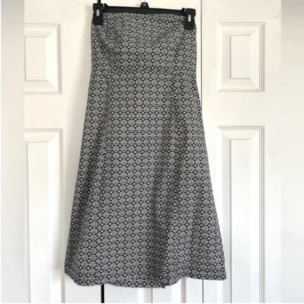 Gap Factory Black and White Strapless Mini Cocktail Dress - Picture 3 of 8